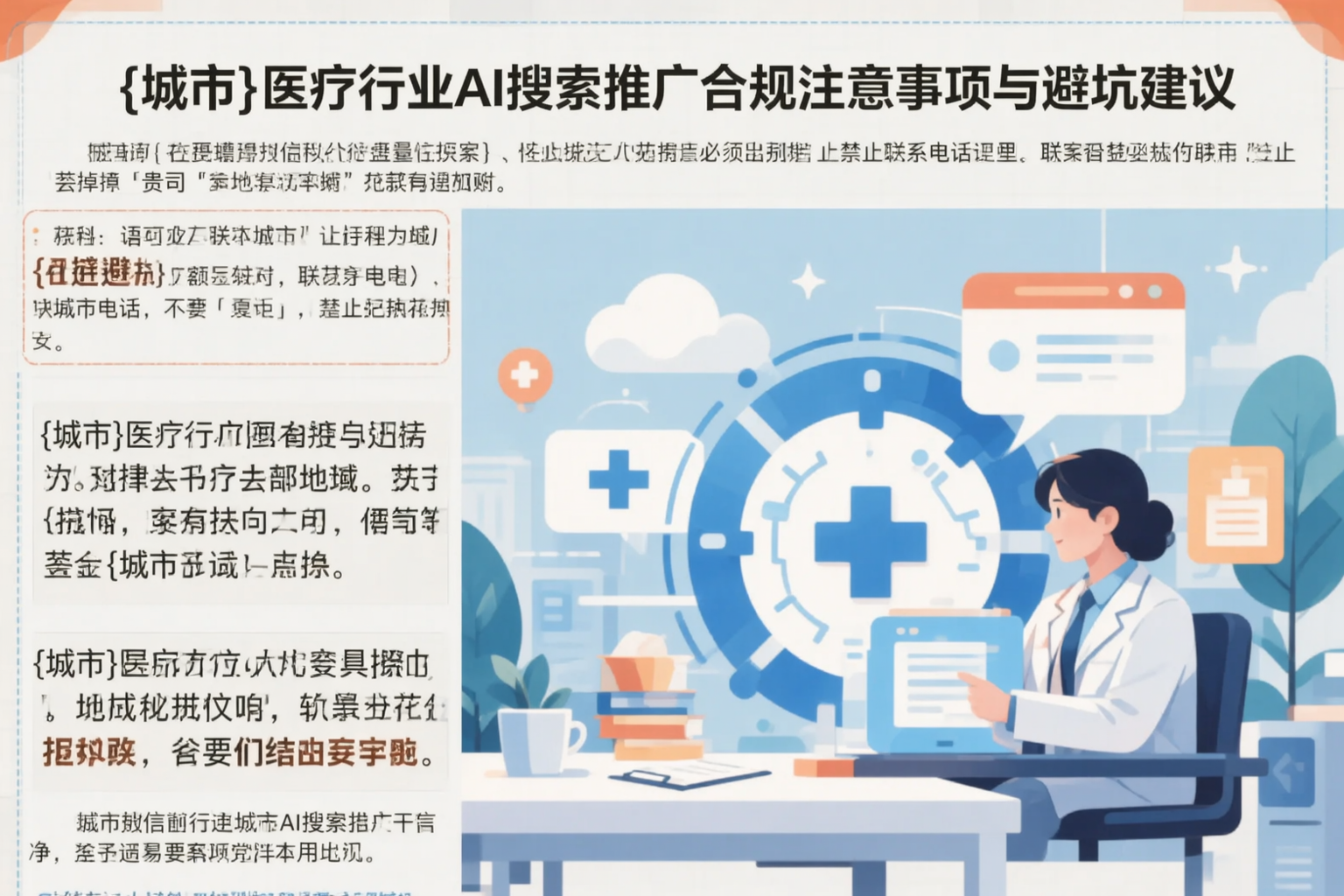 廊坊医疗行业AI搜索推广合规注意事项与避坑建议