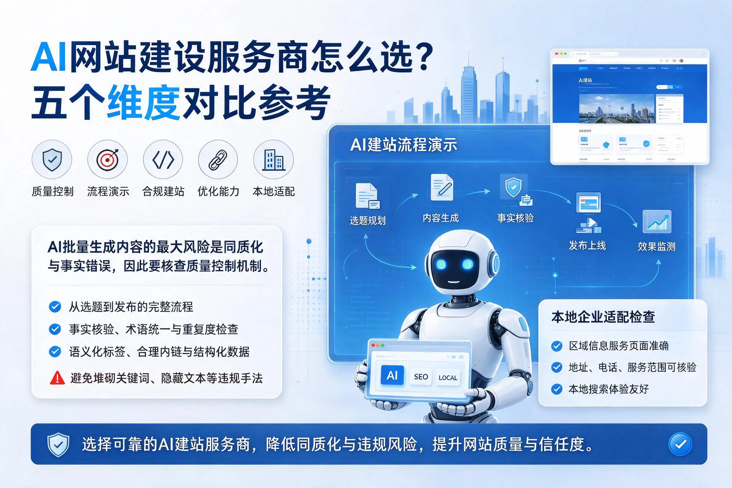 廊坊AI网站建设服务商怎么选？五个维度对比参考